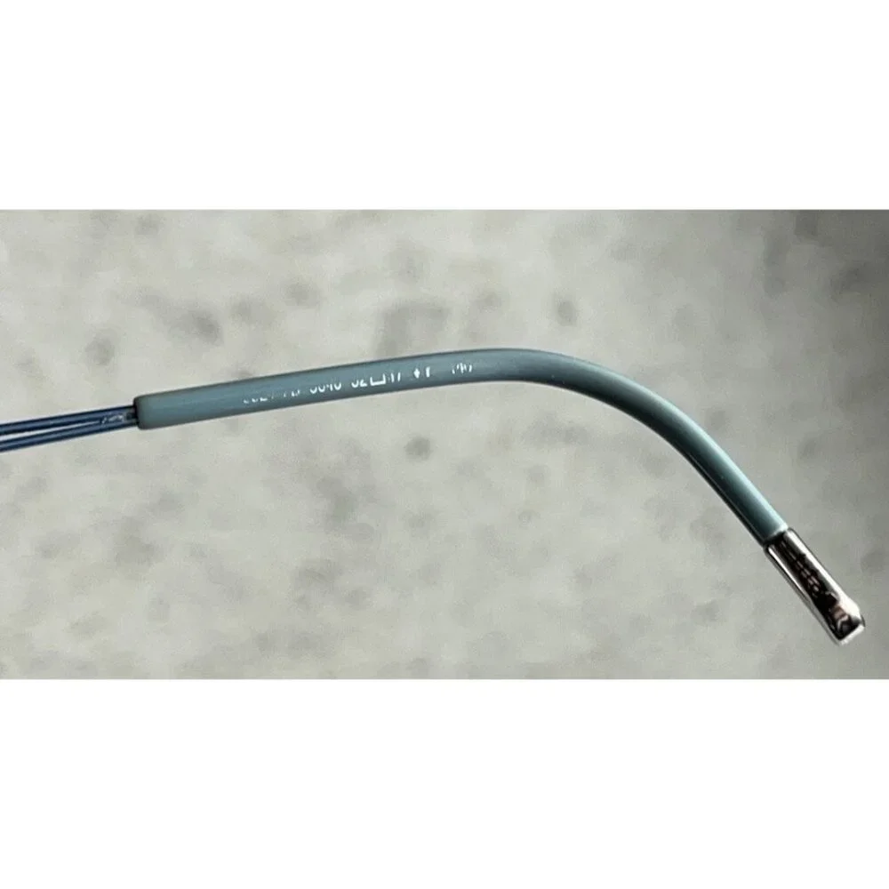 Silhouette 5521 FB 5040 Rimless Round Blue Gunmetal Eyeglasses Frames 52-17-140